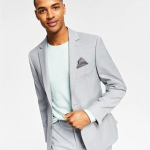 Bar III Men’s Grey Wool Skinny Fit Blazer Sports Coat Suit Jacket 44 Long